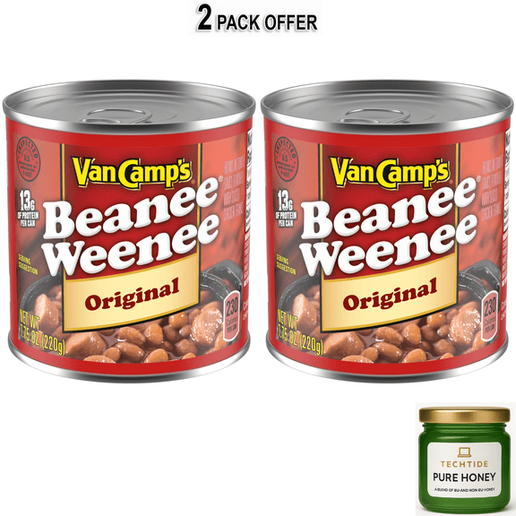 Van Camp's Original Beanee Weenee, 13g Protein Per Serving, Canned Food, 7.75 oz