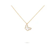 LUXEUGEM Van-Cleef & Arpel-s Womens Sweet Alhambra Butterfly Lucky Clover Pendant Necklace for Women Ladies