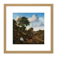 thumbnail image 1 of Van De Velde Portrait Couple With Two Children 8X8 Inch Square Wooden Framed Wall Art Print Picture with Mount, 1 of 4