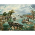 thumbnail image 1 of Van De Venne Fishing For Souls Painting Extra Large XL Wall Art Poster Print, 1 of 3