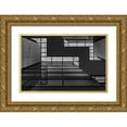 thumbnail image 1 of Van Den, Jef 24x17 Gold Ornate Wood Framed with Double Matting Museum Art Print Titled - Meeting Of Grids, 1 of 4