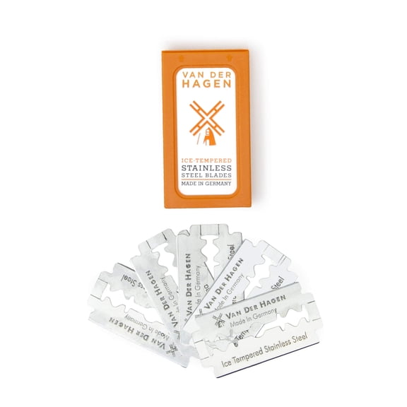 Van Der Hagen Double Edge Stainless Steel Razor Blades, 5 Ea