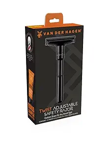 Van Der Hagen Matte Black TWIST Adjustable Razor
