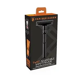 Van Der Hagen Matte Black TWIST Adjustable Razor