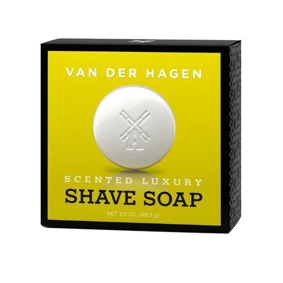 Van Der Hagen Mens Luxury Scented Shave Soap, 3.5 oz, 6 Pack