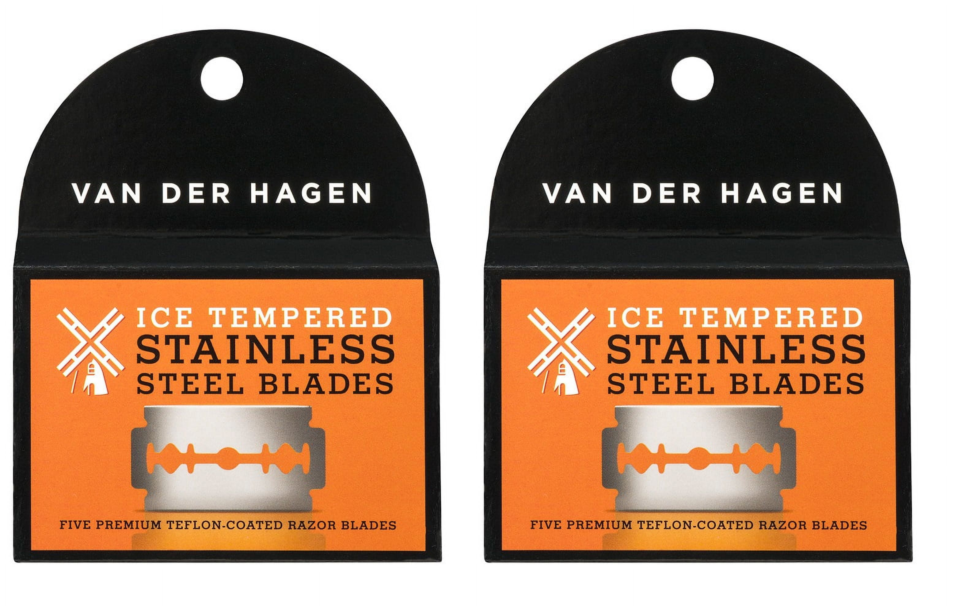 VAN DER HAGEN Ice Tempered Stainless Steel Razor Blades (5