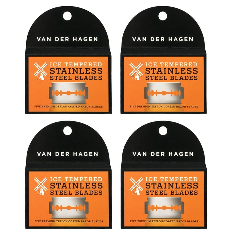VAN DER HAGEN  Ice Tempered Stainless Steel Razor Blades (5 Blades)