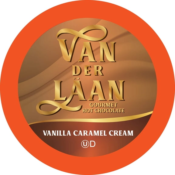 Van Der Laan Chocolate Hot Cocoa Pods, Vanilla Caramel Gourmet Dutch Chocolate Compatible with K Cup Brewers Including 2.0, 40 Count