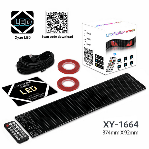 Van Devil's Eye LED Flexible Screen Lights Car Van Eye Lights Bluetooth Dynamic LED Flexible Advertising Screen