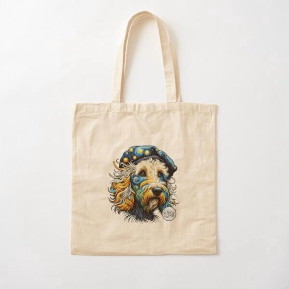 Van Dog Style Dog Portraits On Textiles Canvas Tote Bags, Reusable Shopping Bag