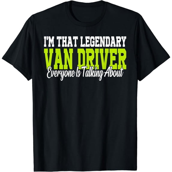 Van Driver Job Title Employee Funny Worker Van Driver T-Shirt