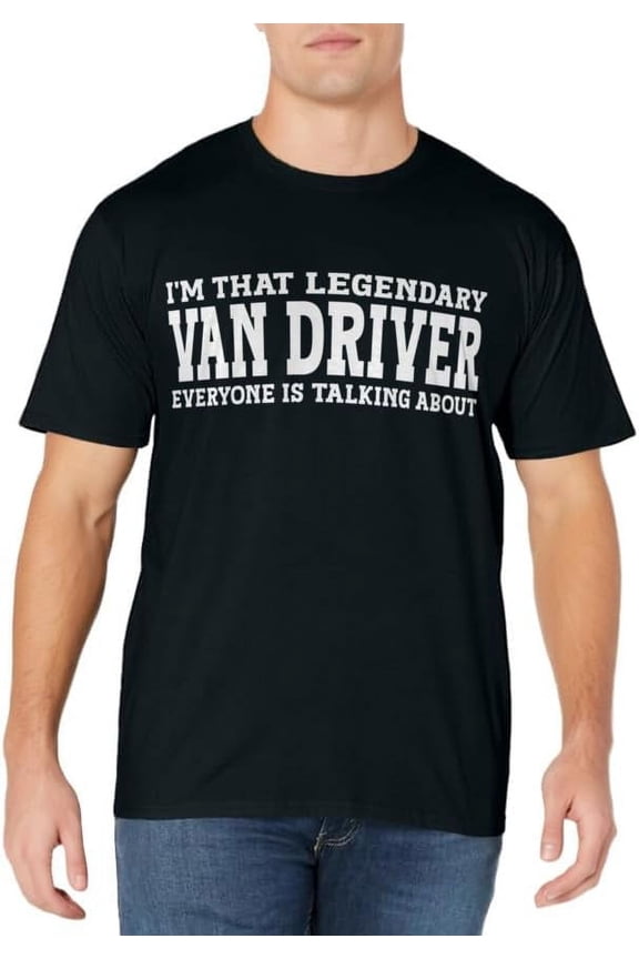 Van Driver Job Title Employee Funny Worker Van Driver T-Shirt