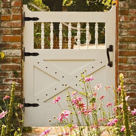 Van Dyke's Restorers Spear Gate Dummy Hinge Strap, Black Powder Coat, 18"