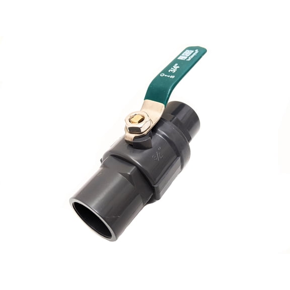 Van Enterprises 3/4" PRO SERIES- 2PC PVC Ball Valve (SOCKET) with Stainless Steel Handle and CHROMIUM ABS Ball