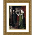 thumbnail image 1 of Van Eyck, Jan 18x24 Gold Ornate Wood Framed with Double Matting Museum Art Print Titled - Arnolfini Portrait, 1 of 4