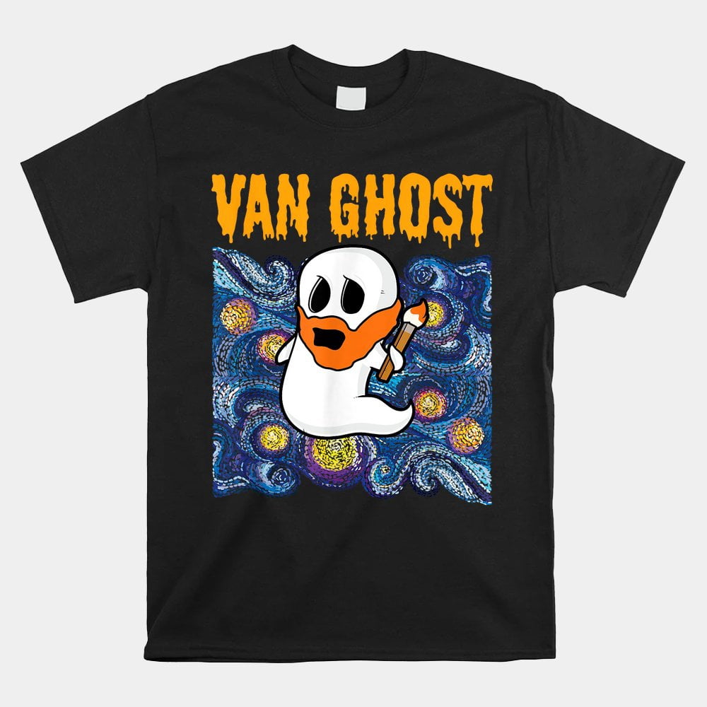 Van Ghost Art Teacher Halloween Van Gogh Starry Night Shirt Walmart van-ghost-art-teacher-halloween-van-gogh-starry-night-shirt-walmart