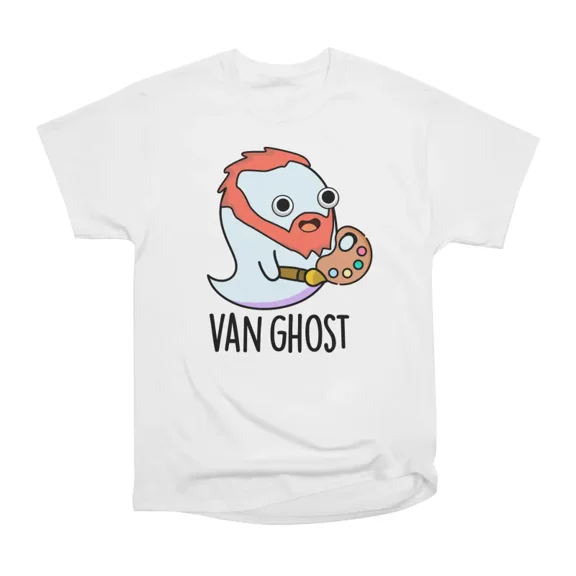 Van Ghost Cute Artist Ghost Pun T-Shirt Tee Gift For Him Merch For Her Apparel For Friend