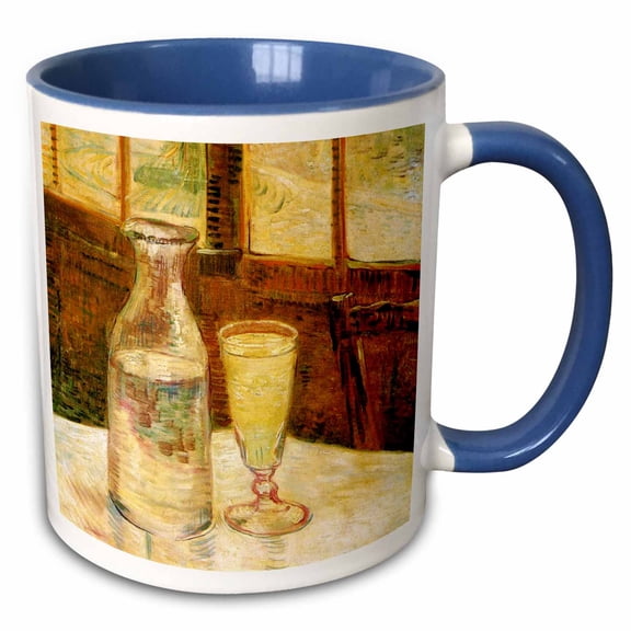3drose, Van Gogh - Absinth, 11oz Two-tone Blue Mug
