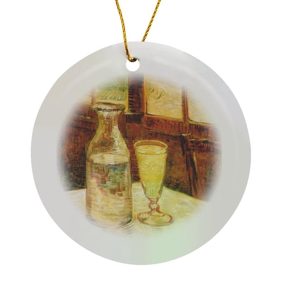 3drose, Van Gogh - Absinth, Circle Porcelain Ornament