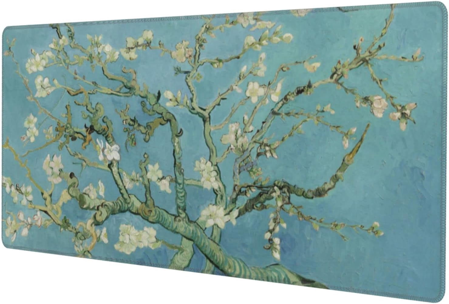 Fincibo Van Gogh Mauspad – Rutschfeste Unterseite, 20x20cm, Mit Sternennacht Oder Mandelblüten Motiv