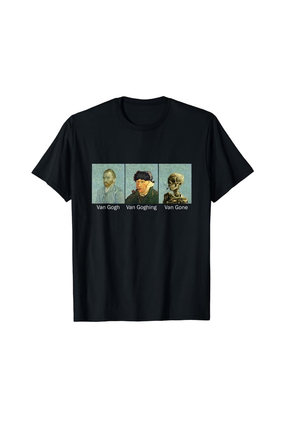 Van Gogh Art Painting "Van Goghing Van Gone" Funny Black T-Shirt