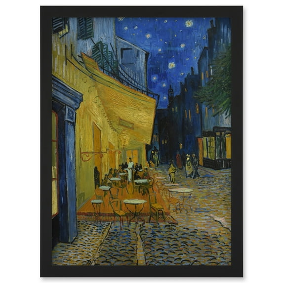 Van Gogh Cafe Terrace at Night Place du Forum Painting Artwork Framed Wall Art Print A4