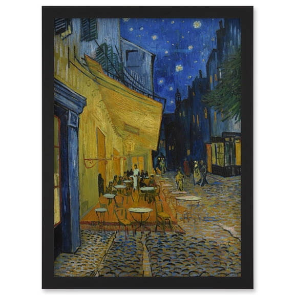 Van Gogh Cafe Terrace at Night Place du Forum Painting Artwork Framed Wall Art Print A4