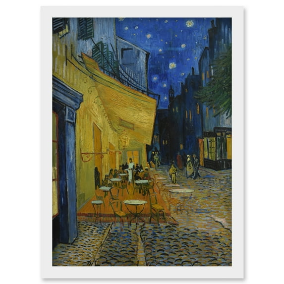 Van Gogh Cafe Terrace at Night Place du Forum Painting Artwork Framed Wall Art Print A4