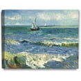 thumbnail image 1 of Van Gogh Canvas Art Starry Night Paintings Giclee Prints The Sea at Les Saintes Marie Wall Art for Home Decoration Framed Ready to Hang, 1 of 6