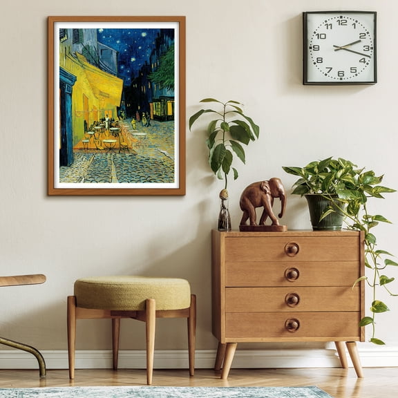 Van Gogh Canvas Print Wall Art, Famous Oil Painting Art Prints Reproduction Cafe Terrace in Arles At Night