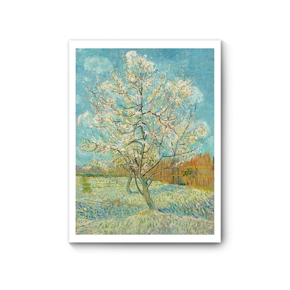 Van Gogh Canvas Wall Art, The Pink Peach Tree, Famous Oil Painting Art Prints Reproduction, Modern Artwork Canvas Poster