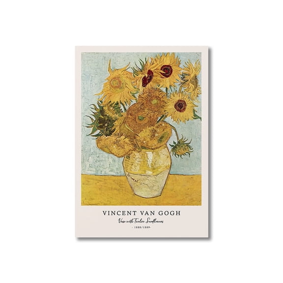 Van Gogh Classic Art Canvas Wall Decor, The Starry Night Famous Oil Painting Reproduction, High Definition Giclee Print Poster for Bedroom Entryway Indoor Wall Decoration & Art Gift