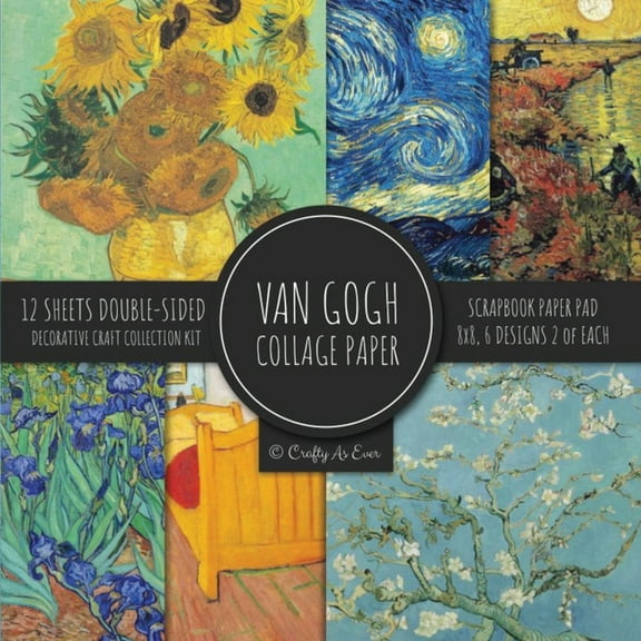 Van Gogh Collage Paper for Scrapbooking: Famous Paintings, Fine Art Prints, Vintage Crafts Decorative Paper, (Paperback)