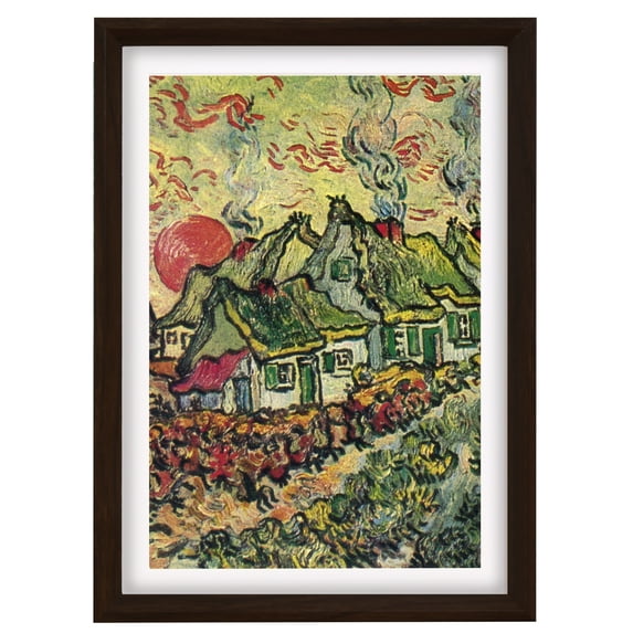 Van Gogh Framed Wall Art Print Cottages Reminiscence Of The North Classic Wall Decor Vintage Art Room Decor