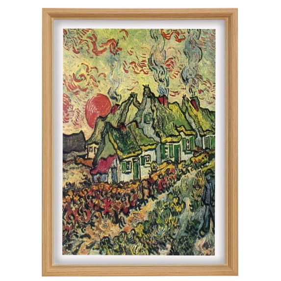Van Gogh Framed Wall Art Print Cottages Reminiscence Of The North Classic Wall Decor Vintage Art Room Decor
