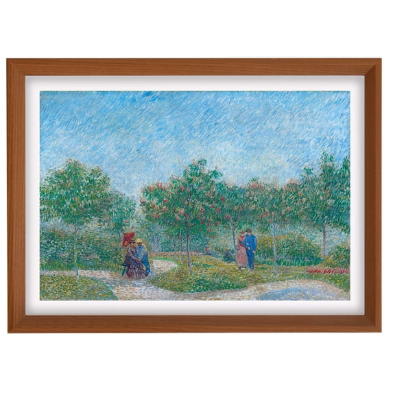 Van Gogh Framed Wall Art Print Courting Couples In Park Wall Decor Vintage Art Room Decor