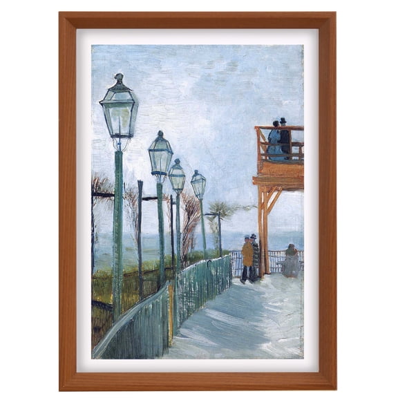 Van Gogh Framed Wall Art Print Montmartre Terrace And Observation Deck Classic Wall Decor Vintage Art Room Decor