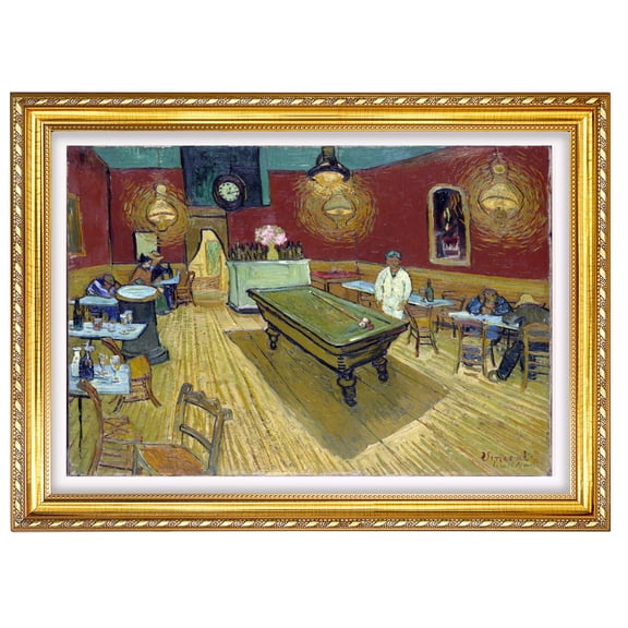 Van Gogh Framed Wall Art Print Night Cafe Wall Decor Vintage Art Room Decor