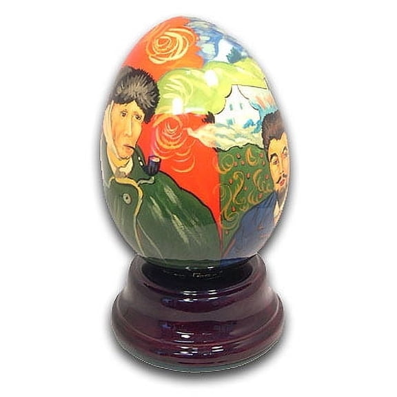 Van Gogh Hand Painted Reuge Musical Egg, Flawless