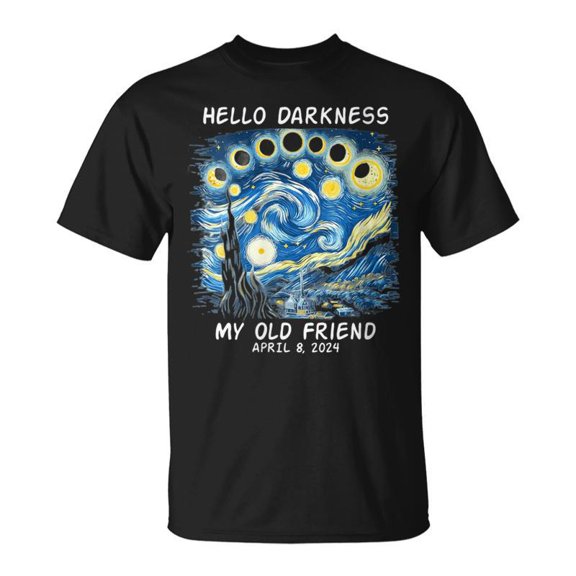 Van Gogh Hello Darkness My Old Friend Solar Eclipse TShirt