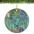 thumbnail image 1 of Van Gogh Irises Christmas Oranment Porcelain 2.75in, 1 of 2