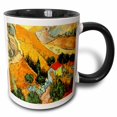 thumbnail image 1 of 3drose, Van Gogh Landscape, 11oz Two-tone Black Mug, 1 of 6