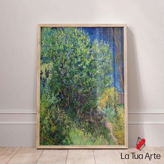 Van Gogh Lilac Bush Print: Impressionist Floral Art Home Decor Office Wall Art