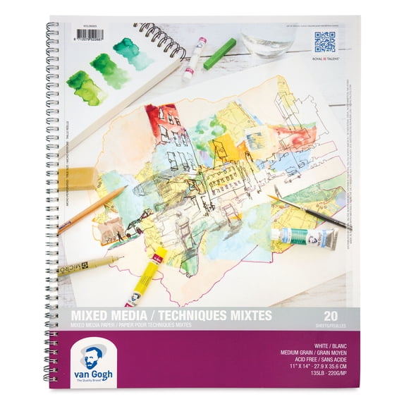 Van Gogh Mixed Media Pad - 11" x 14", 135 lb, 20 Sheets