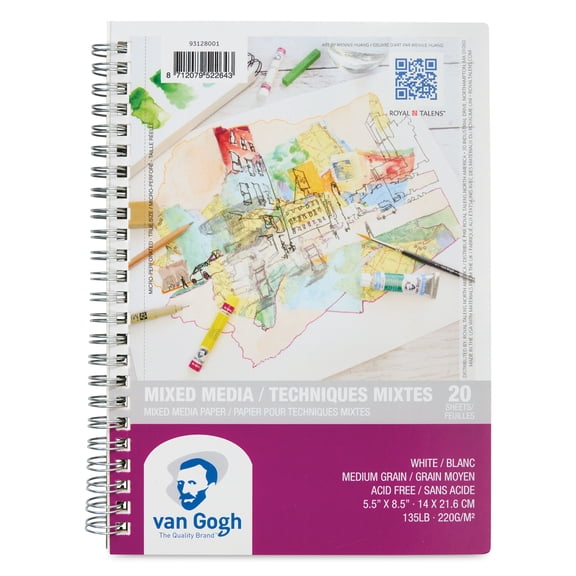 Van Gogh Mixed Media Pad - 5-1/2" x 8-1/2", 135 lb, 20 Sheets