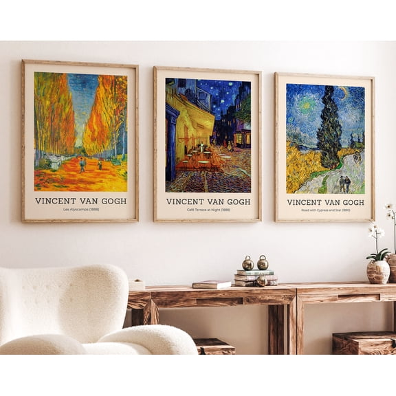 Van Gogh Night Scene Prints Set Museum Quality Giclee Set 3