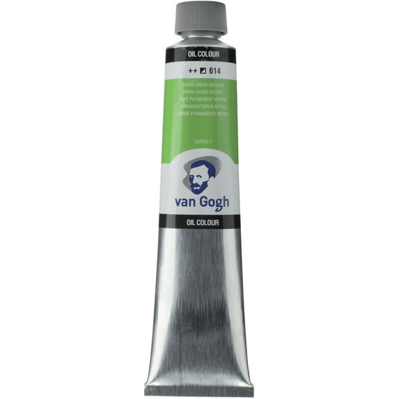Van Gogh Oil Color, 200ml Tube, Permanent Green Medium