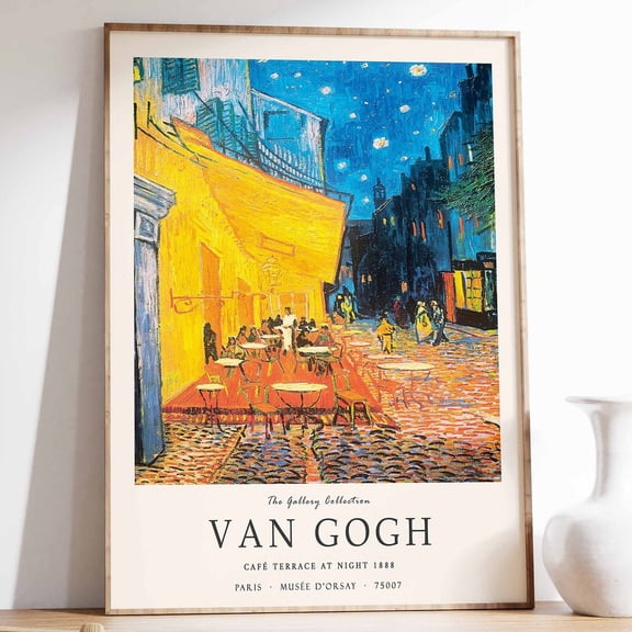 Van Gogh Poster, Cafe Terrace At Night, Van Gogh Print, Landscape Art, Van Gogh Decor, Floral Wall Art, Famous Artwork UNFRAMED PAPER POSTER, Home Decor, Vintage Gift, Living Room Dercor