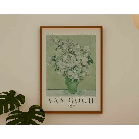 Van Gogh Print Vintage Poster Living Room Decor Aesthetic, Exhibition Poster Vintage Wall Decor, Sage Green Wall Art Bedroom Wall Decor Wall Art, Modern Wall Decor, 8x12 UNFRAMED