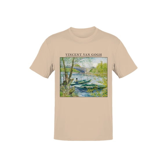 Van Gogh River Landscape Art Men's T-shirt